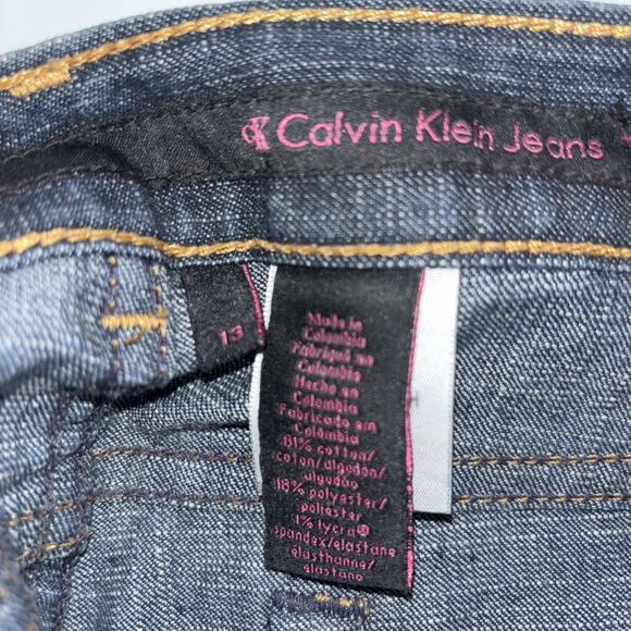 Calvin Klein Womens Jeans Size 13 Bootcut Mid Rise Flare Denim Casual‎ Y2K 70’s - Picture 4 of 12